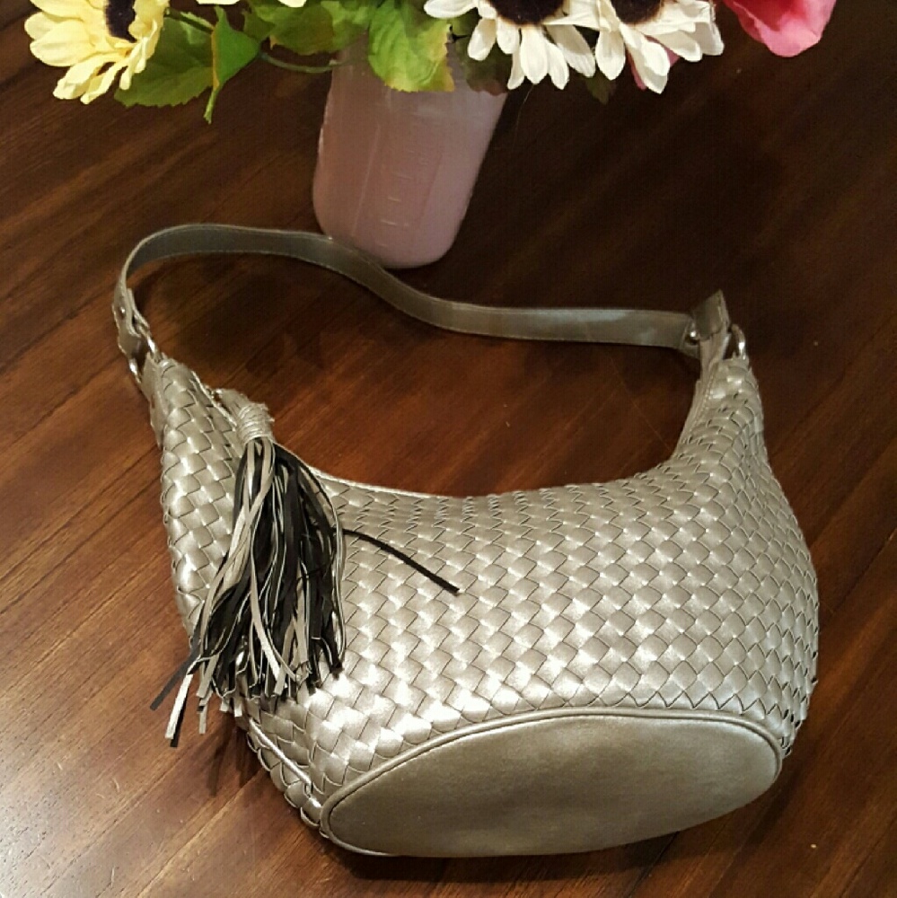 Relic Silver Woven Hobo Bag